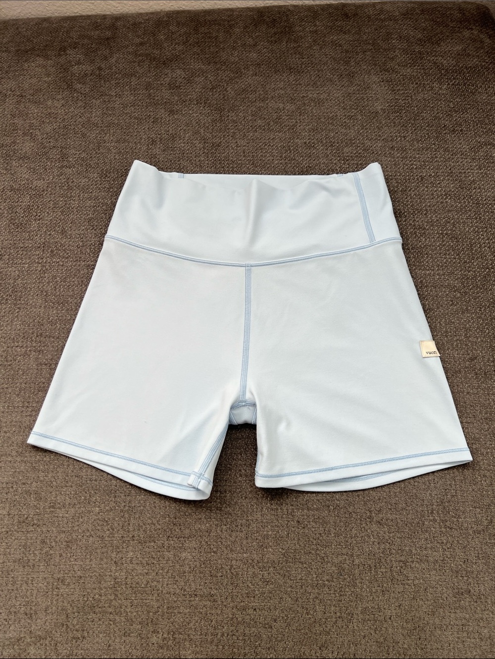 Vuori Pale Blue High-Rise Bike Shorts